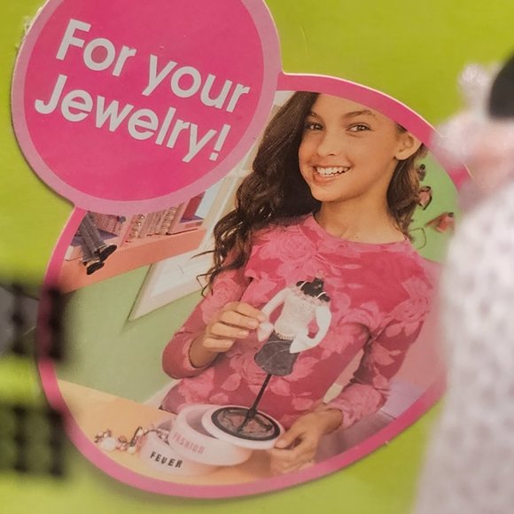 New Pink Fashion Barbie Fever Jewelry Storage Box Mattel H9830 w Girls Bracelet - Picture 6 of 16